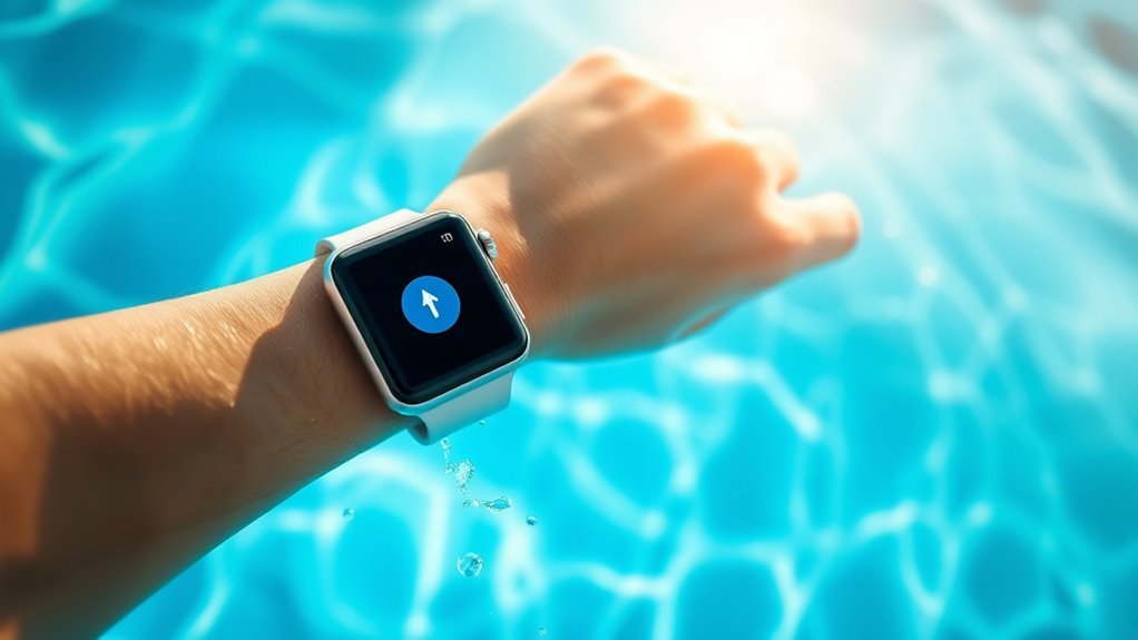 activate water lock before swimming