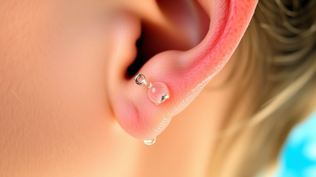 avoid swimming immediately after piercing
