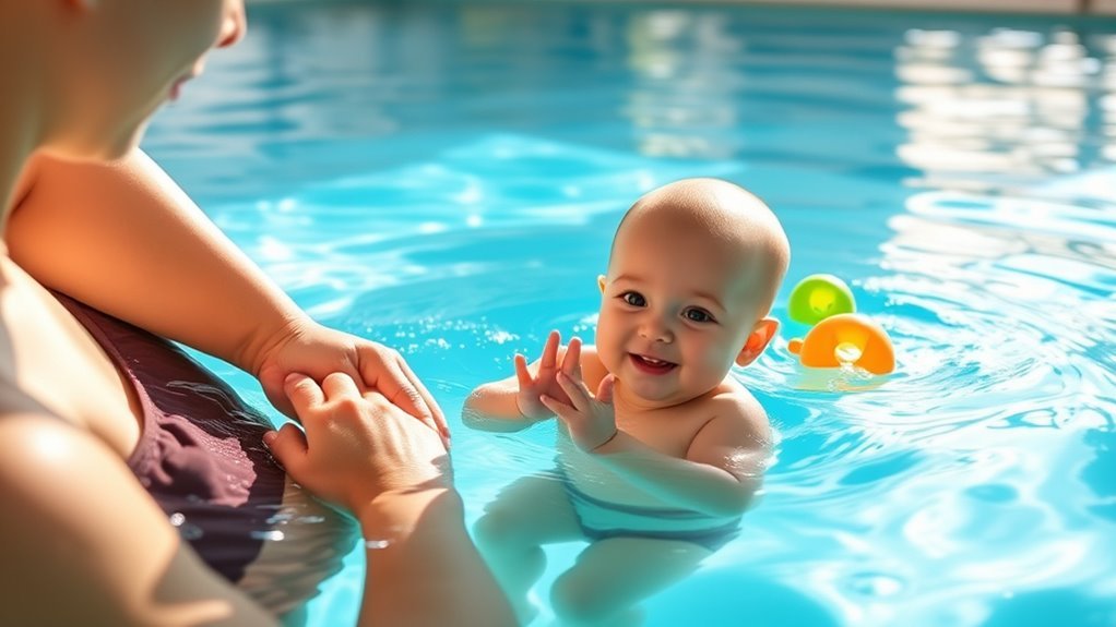 begin baby swimming at six months