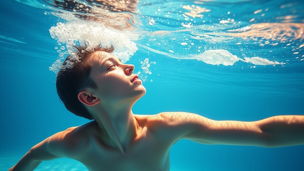 breathe rhythmically with strokes