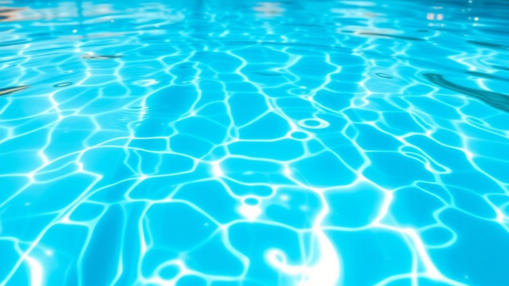 chlorine dissolves evenly throughout