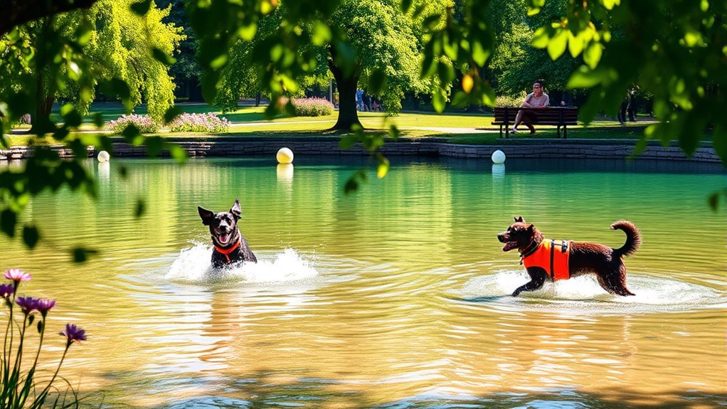 designated safe dog swimming zones