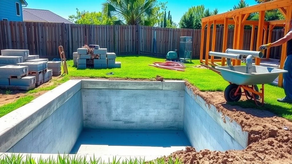 diy inground pool construction