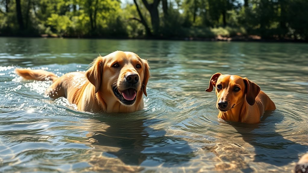 dog swimming instinct development