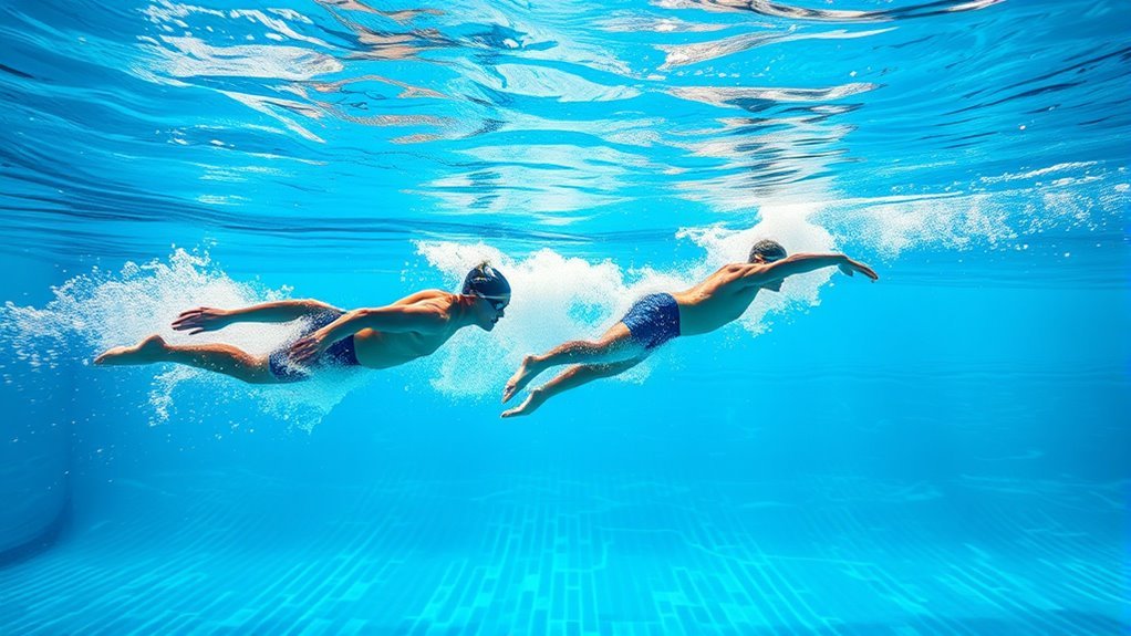 freestyle outpaces backstroke