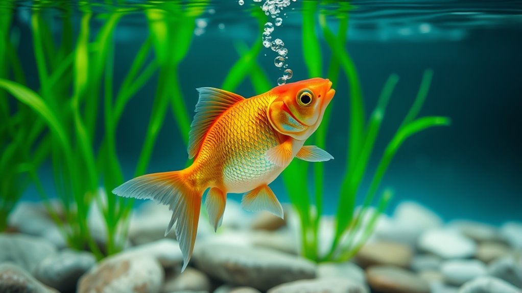 goldfish swimming sideways causes