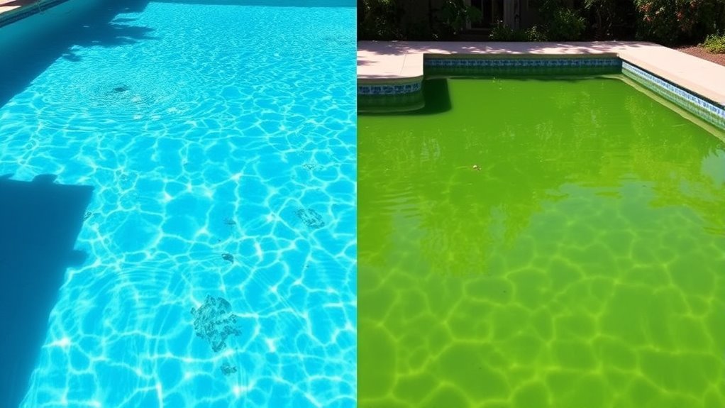 low chlorine causes green water