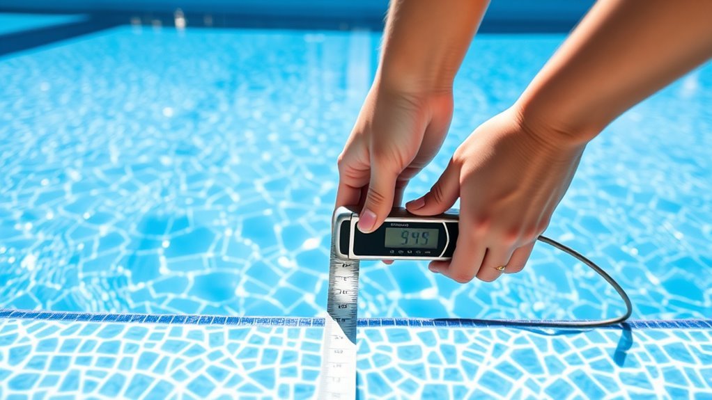 measure pool length accurately