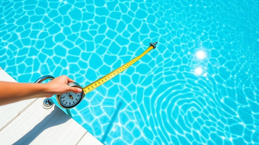 measuring pool depth accurately