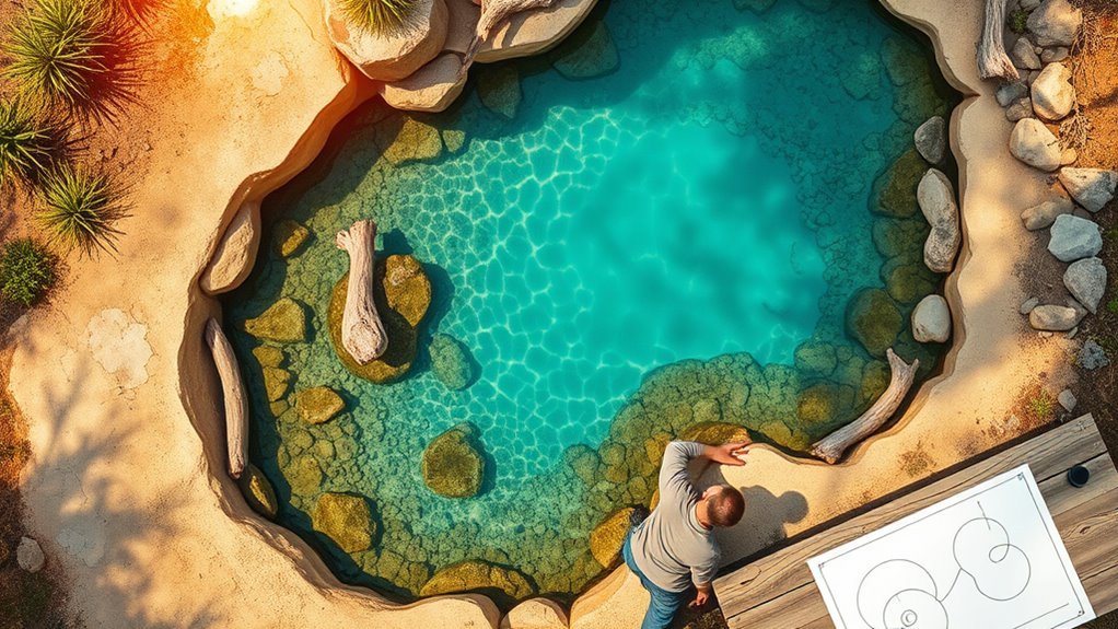 natural pool layout planning