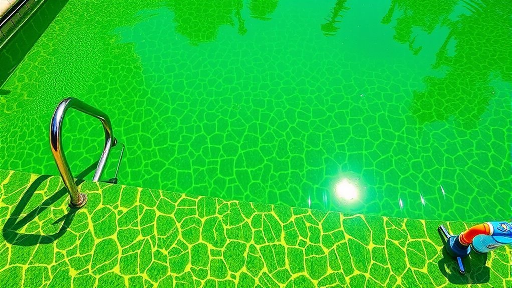 pool algae growth causes green water