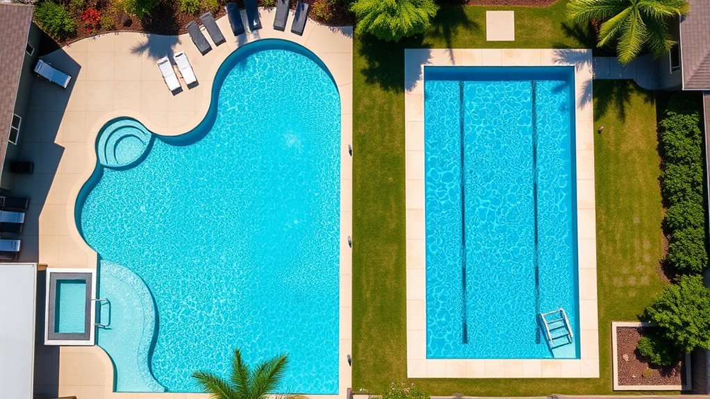 pool size and shape costs