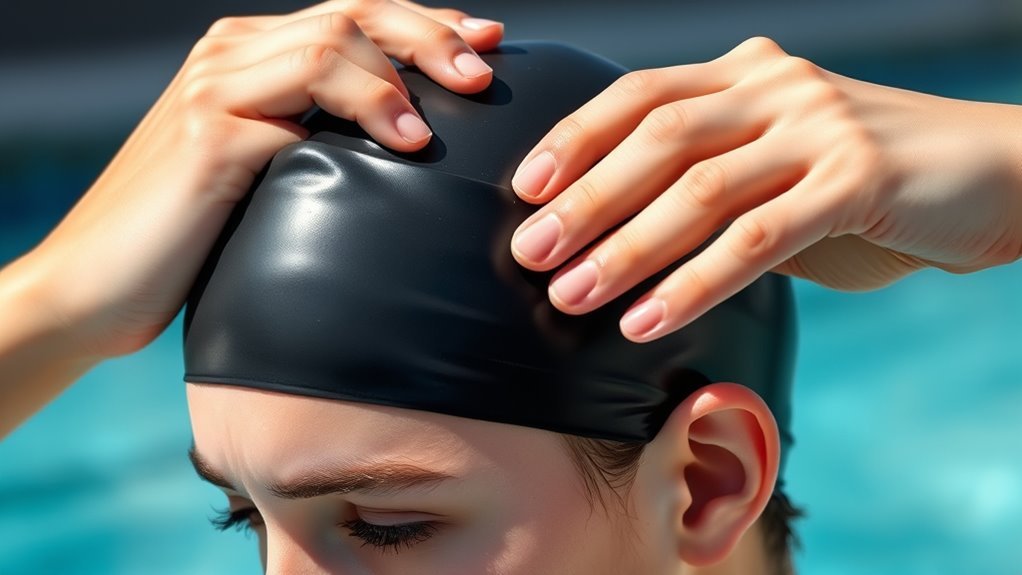 position cap evenly securely