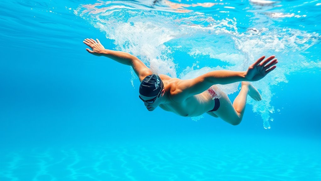 powerful undulating dolphin motion