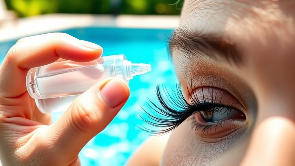 protect lashes before swimming