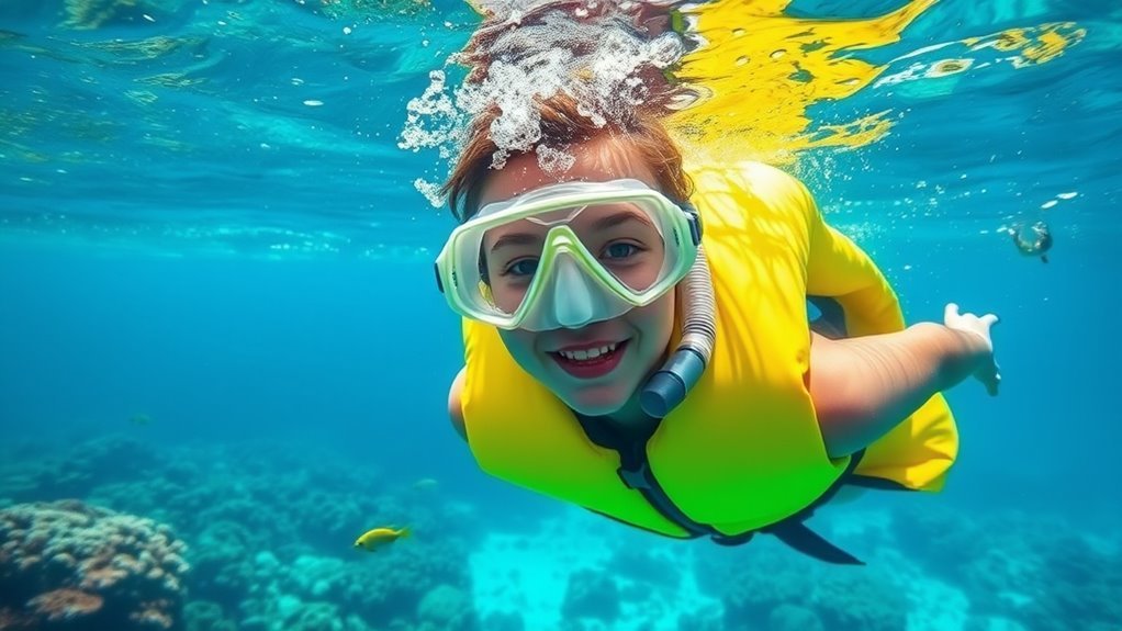 snorkel without swimming skills