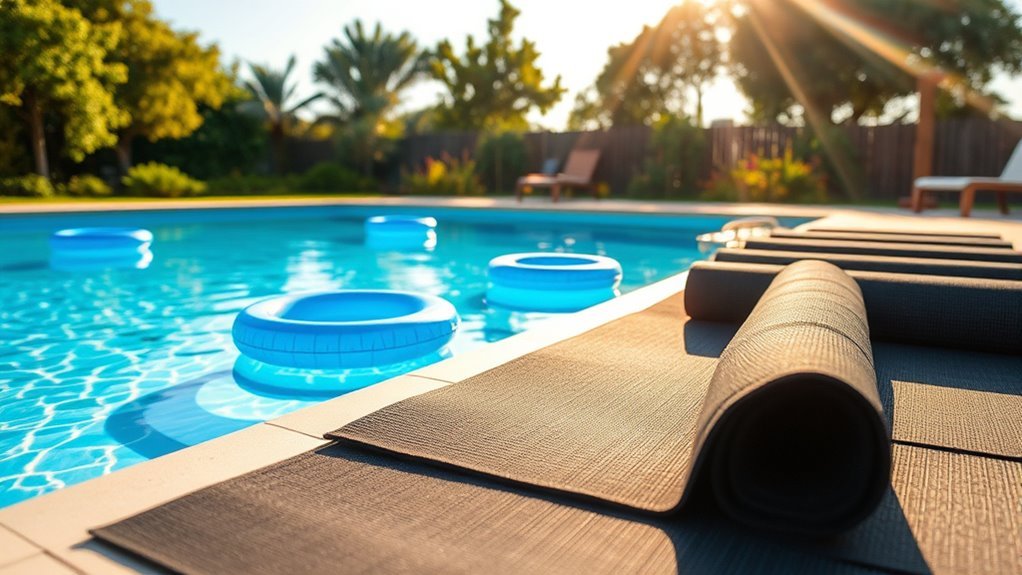 solar heating with mats