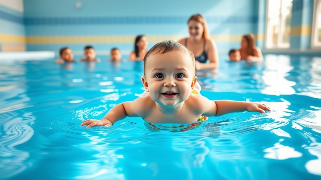 starting swimming lessons early