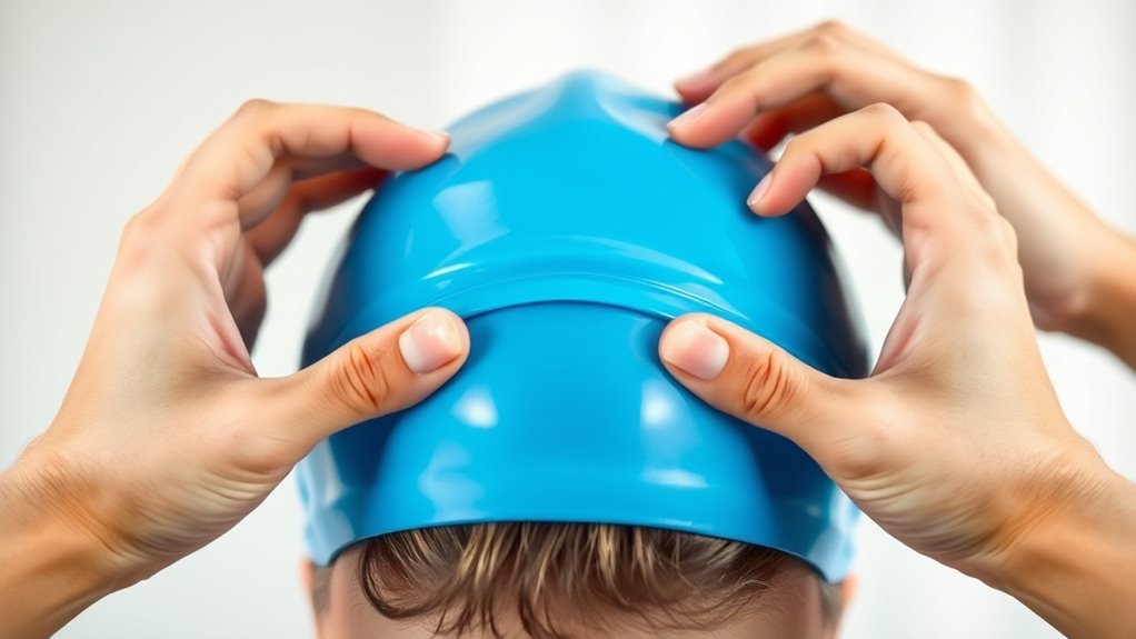 stretch cap evenly carefully