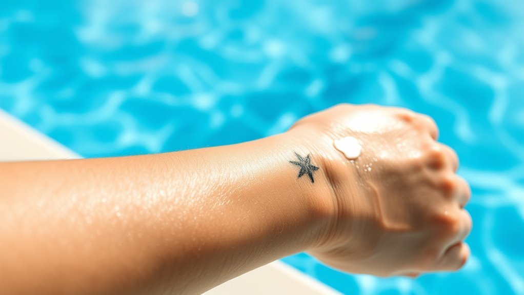 wait four weeks before swimming