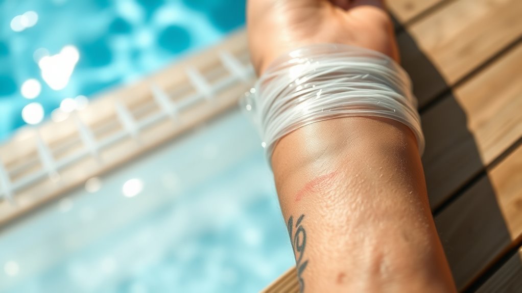 wait four weeks before swimming