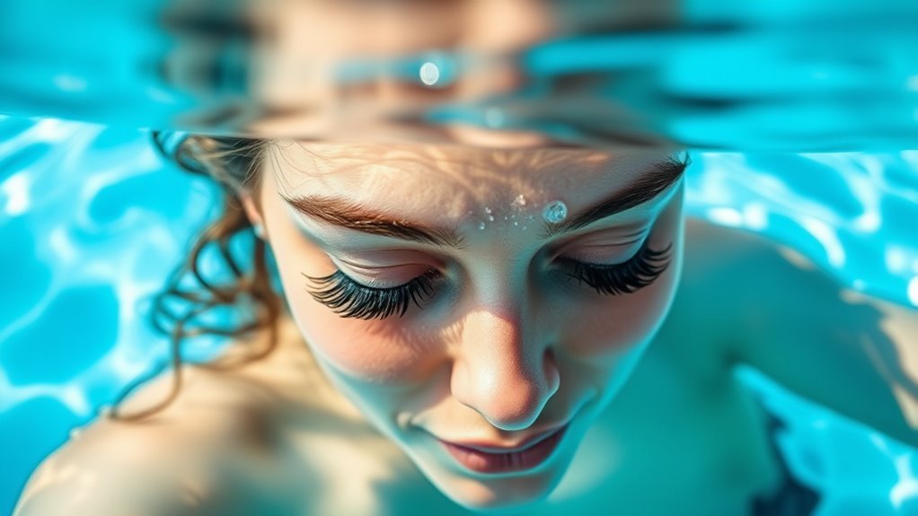 water weakens lash adhesive