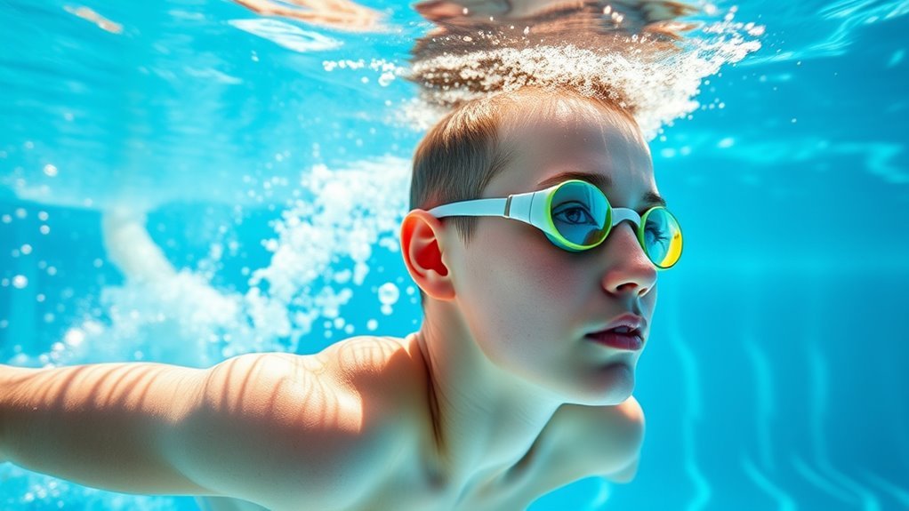 wear ear protection while swimming