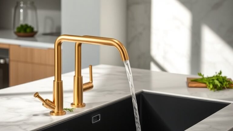 brushed gold touch faucets