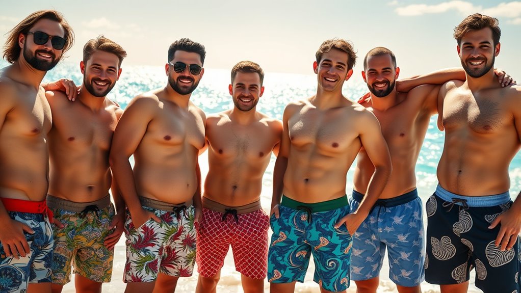 swim trunks for confident men
