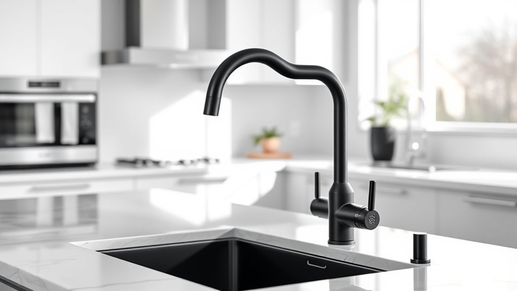top black kitchen faucets