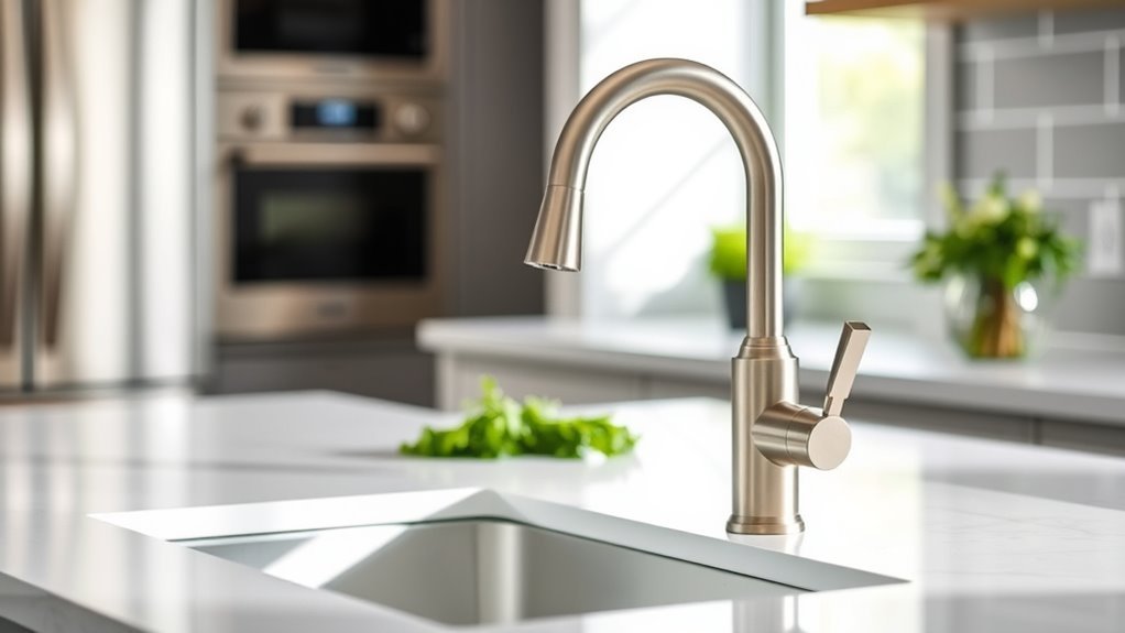 top brushed nickel kitchen faucets