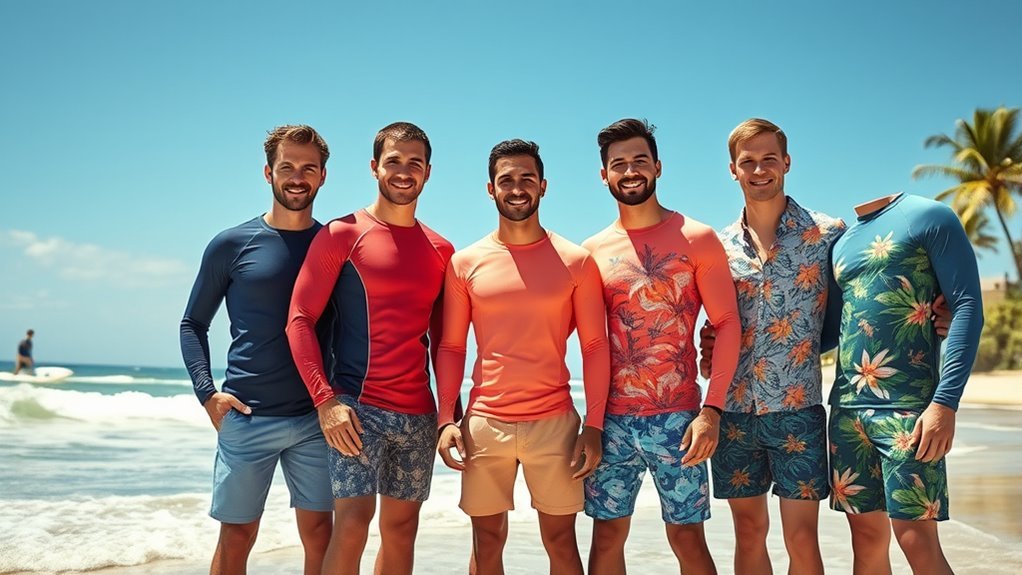 top men s long sleeve swim shirts