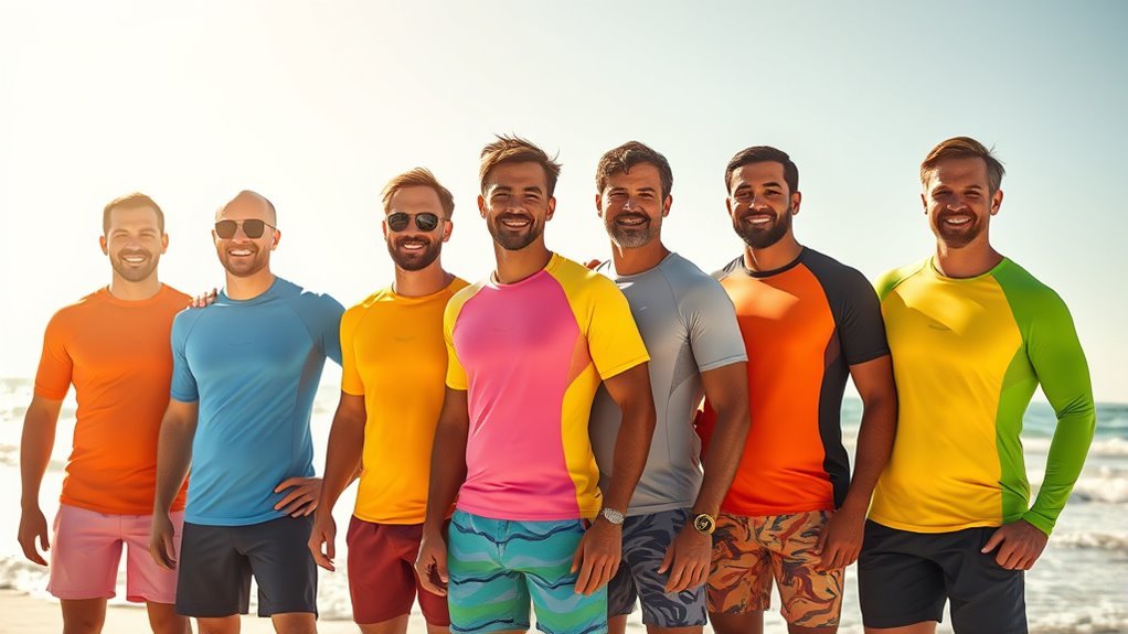 top men s sun protective swim shirts