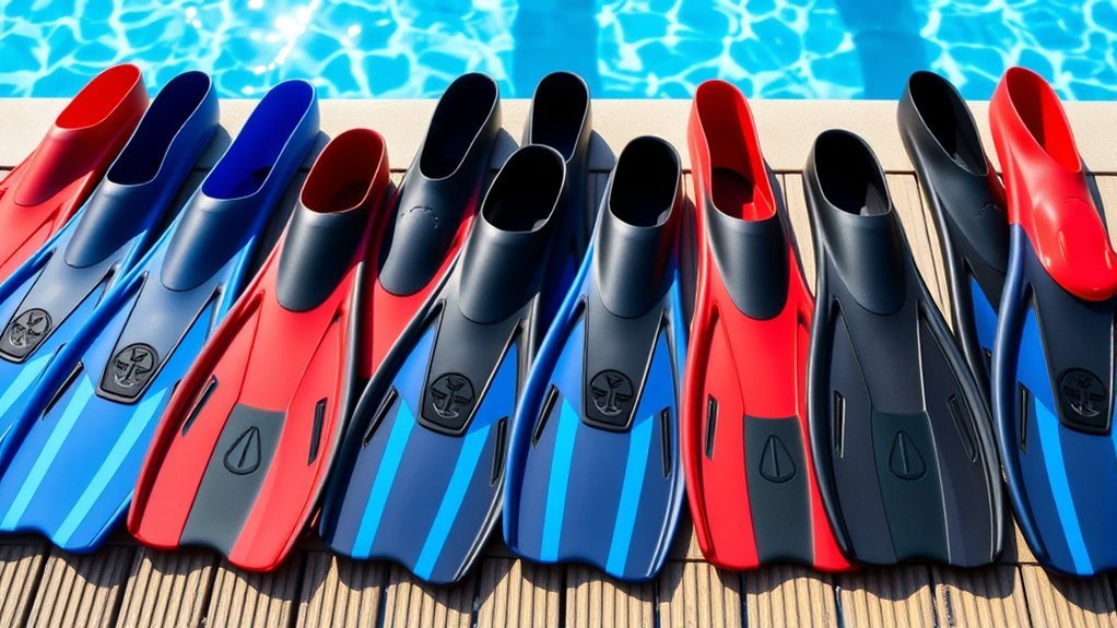 top short swim fins