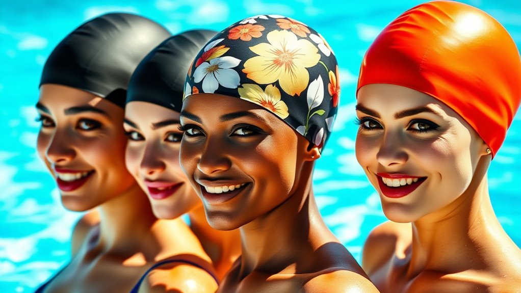 top stylish secure swim caps