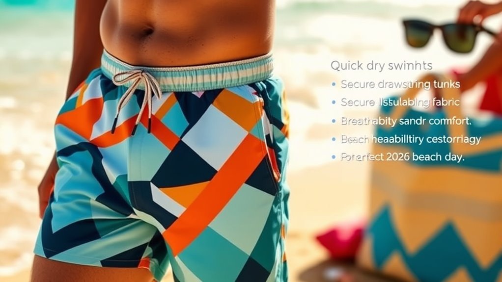 comfortable quick dry swim trunks