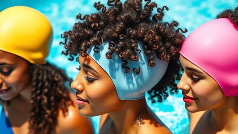 curly hair swim cap