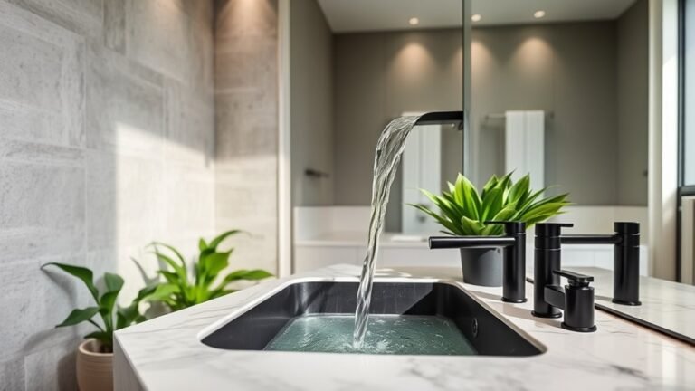 elegant waterfall bathroom faucets