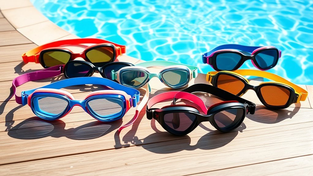 large head swim goggle picks