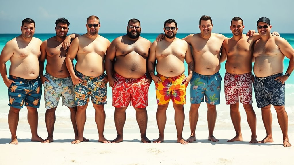 plus size swim trunk styles