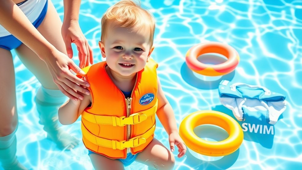 safe secure adjustable swim device