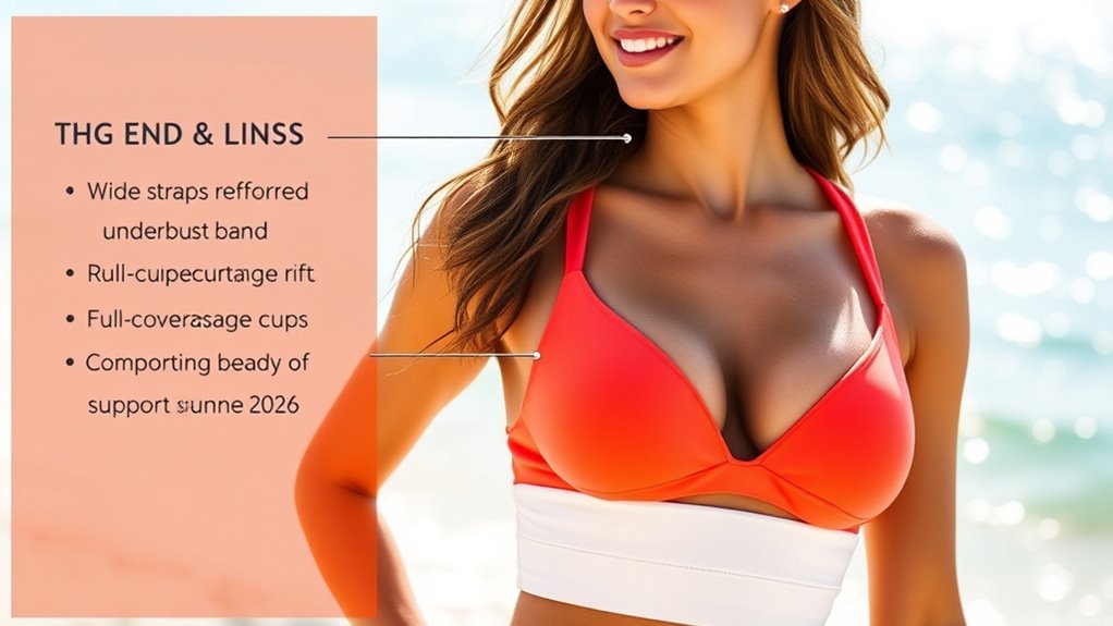 supportive adjustable swim top
