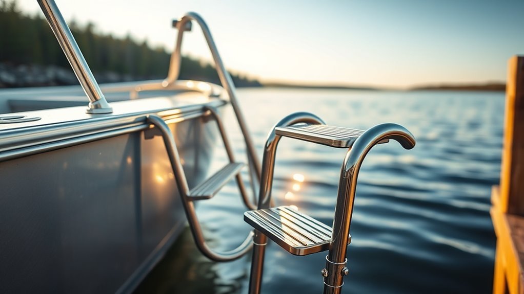 top aluminum boat swim ladders