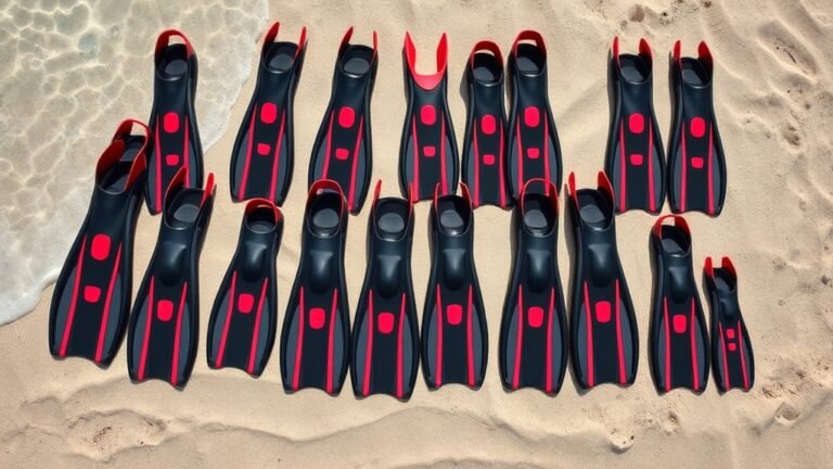 top black red swim fins