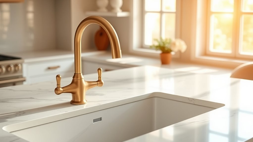 top brushed brass kitchen faucets