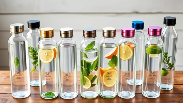top glass water bottles