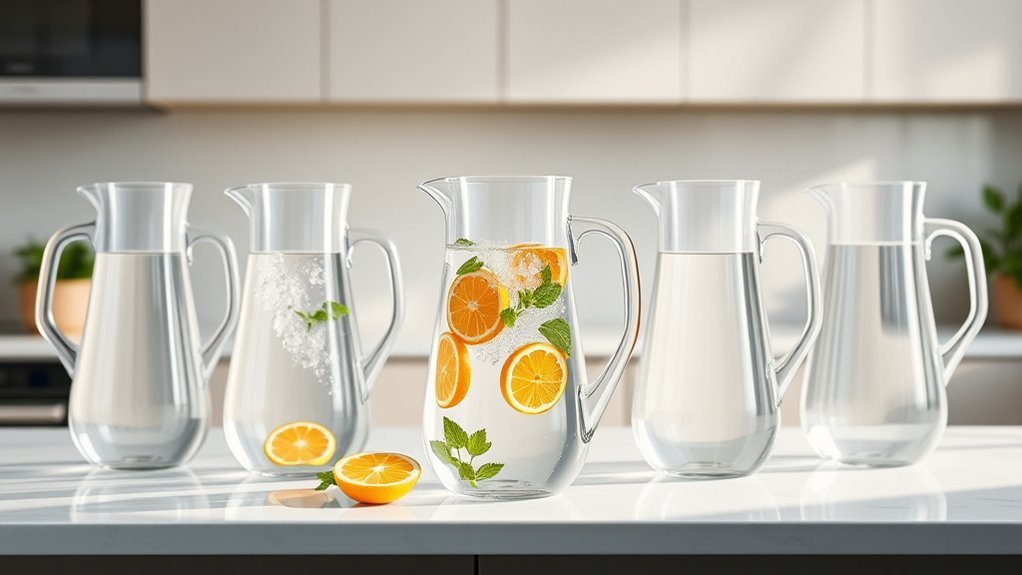 top glass water filter pitchers