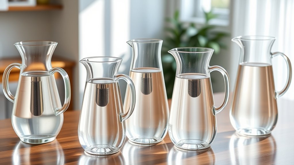 top glass water filter pitchers