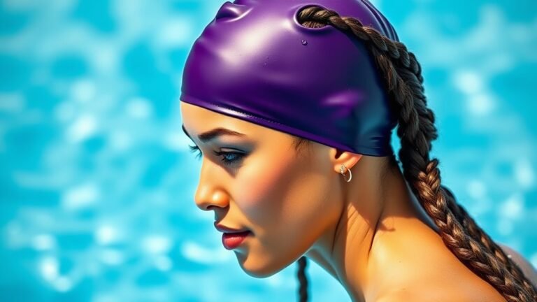 top long braid swim caps
