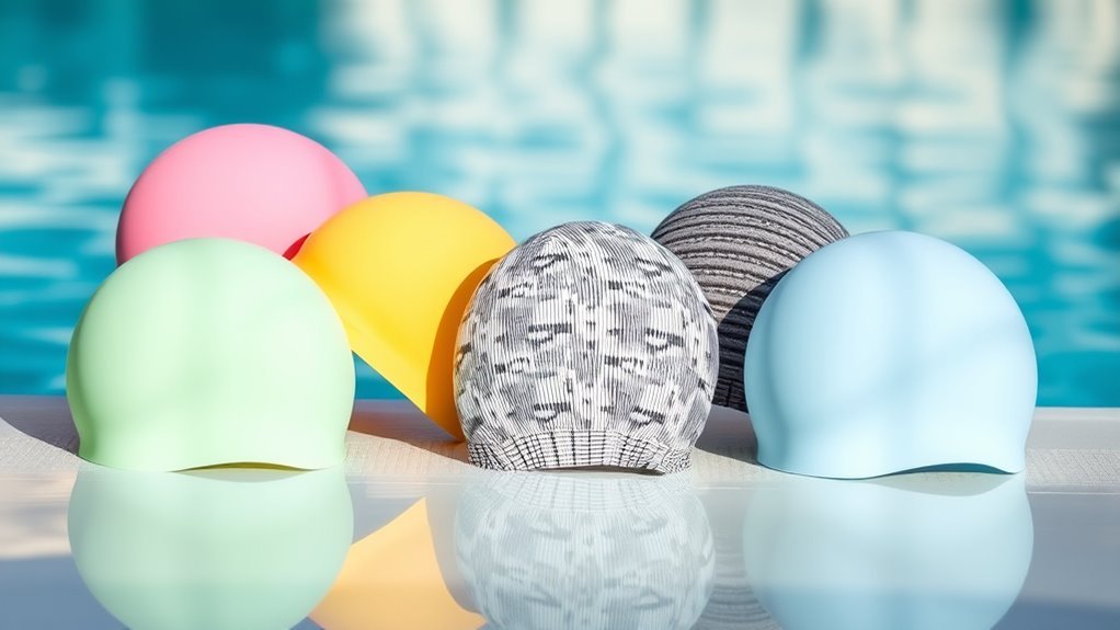 top long hair swim caps